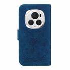 For Honor Magic6 Pro Butterfly Rose Embossed Leather Phone Case(Blue) - 3