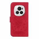 For Honor Magic6 Pro Butterfly Rose Embossed Leather Phone Case(Red) - 3