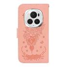 For Honor Magic6 Pro Butterfly Rose Embossed Leather Phone Case(Pink) - 3