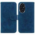 For Honor 200 Butterfly Rose Embossed Leather Phone Case(Blue) - 1