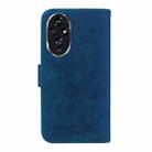 For Honor 200 Butterfly Rose Embossed Leather Phone Case(Blue) - 3