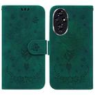 For Honor 200 Butterfly Rose Embossed Leather Phone Case(Green) - 1