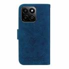 For Honor Play 60 Plus Butterfly Rose Embossed Leather Phone Case(Blue) - 3