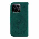 For Honor Play 60 Plus Butterfly Rose Embossed Leather Phone Case(Green) - 3