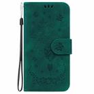 For Honor X6b Butterfly Rose Embossed Leather Phone Case(Green) - 2