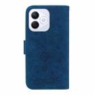 For Honor X60i Butterfly Rose Embossed Leather Phone Case(Blue) - 3