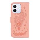 For Honor X60i Butterfly Rose Embossed Leather Phone Case(Pink) - 3