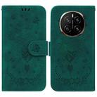 For Honor Magic7 Butterfly Rose Embossed Leather Phone Case(Green) - 1