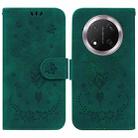 For Honor X9c Butterfly Rose Embossed Leather Phone Case(Green) - 1