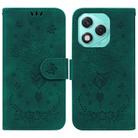 For Honor 400 Lite Butterfly Rose Embossed Leather Phone Case(Green) - 1
