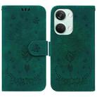 For OnePlus Nord 3 Butterfly Rose Embossed Leather Phone Case(Green) - 1