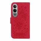 For OnePlus Nord CE4 5G Butterfly Rose Embossed Leather Phone Case(Red) - 3