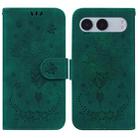 For OnePlus Nord 4 Butterfly Rose Embossed Leather Phone Case(Green) - 1