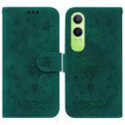 For OnePlus Nord CE4 Lite Butterfly Rose Embossed Leather Phone Case(Green) - 1