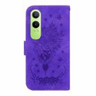 For OnePlus Nord CE4 Lite Butterfly Rose Embossed Leather Phone Case(Purple) - 3