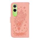 For OnePlus Nord CE4 Lite Butterfly Rose Embossed Leather Phone Case(Pink) - 3