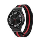 For Samsung Galaxy Watch 6 Milanese Metal Watch Band(Black Red) - 1