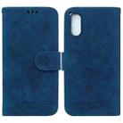 For Sony Xperia 5 V Butterfly Rose Embossed Leather Phone Case(Blue) - 1