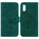 For Sony Xperia 5 V Butterfly Rose Embossed Leather Phone Case(Green) - 1