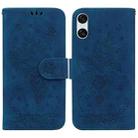 For Sony Xperia 10 VI Butterfly Rose Embossed Leather Phone Case(Blue) - 1