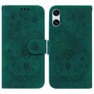 For Sony Xperia 10 VI Butterfly Rose Embossed Leather Phone Case(Green) - 1