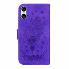 For Sony Xperia 10 VI Butterfly Rose Embossed Leather Phone Case(Purple) - 3