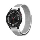 For Samsung Galaxy Watch 6 Woven Nylon Loop Watch Band(Grey White) - 1