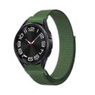 For Samsung Galaxy Watch 6 Woven Nylon Loop Watch Band(Dark Green) - 1