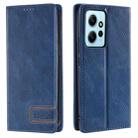 For Xiaomi Redmi Note 12 4G Global TTUDRCH RFID Retro Texture Leather Phone Case(Blue) - 1