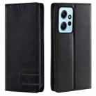 For Xiaomi Redmi Note 12 4G Global TTUDRCH RFID Retro Texture Leather Phone Case(Black) - 1