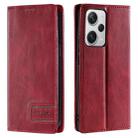 For Xiaomi Redmi Note 12 Pro+ 5G Global TTUDRCH RFID Retro Texture Leather Phone Case(Red) - 1