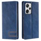 For Xiaomi Redmi Note 12 Pro+ 5G Global TTUDRCH RFID Retro Texture Leather Phone Case(Blue) - 1