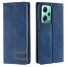 For Xiaomi Redmi Note 12 5G Global TTUDRCH RFID Retro Texture Leather Phone Case(Blue) - 1