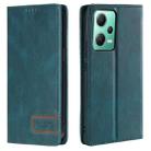 For Xiaomi Redmi Note 12 5G Global TTUDRCH RFID Retro Texture Leather Phone Case(Greem) - 1