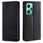 For Xiaomi Redmi Note 12 5G Global TTUDRCH RFID Retro Texture Leather Phone Case(Black) - 1