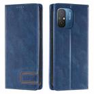 For Xiaomi Redmi 12C TTUDRCH RFID Retro Texture Leather Phone Case(Blue) - 1