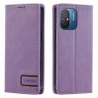 For Xiaomi Redmi 12C TTUDRCH RFID Retro Texture Leather Phone Case(Purple) - 1