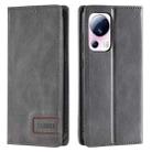 Xiaomi 13 Lite TTUDRCH RFID Retro Texture Leather Phone Case(Grey) - 1