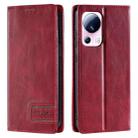 Xiaomi 13 Lite TTUDRCH RFID Retro Texture Leather Phone Case(Red) - 1