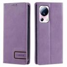 Xiaomi 13 Lite TTUDRCH RFID Retro Texture Leather Phone Case(Purple) - 1