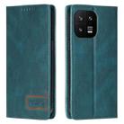For Xiaomi 13 TTUDRCH RFID Retro Texture Leather Phone Case(Greem) - 1