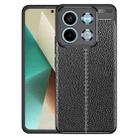 For Xiaomi Redmi Note 13 Litchi Texture Shockproof TPU Phone Case(Black) - 1