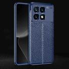 For Xiaomi Redmi K70E Litchi Texture Shockproof TPU Phone Case(Blue) - 1