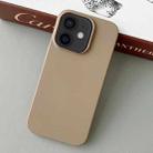 For iPhone 12 Skin Feel All Inclusive PC Phone Case(Dark Coffee) - 1