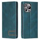 For iPhone 15 Pro TTUDRCH RFID Retro Texture Magnetic Leather Phone Case(Greem) - 1