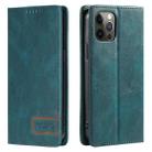 For iPhone 12 Pro Max TTUDRCH RFID Retro Texture Magnetic Leather Phone Case(Greem) - 1