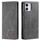 For iPhone 12 mini TTUDRCH RFID Retro Texture Magnetic Leather Phone Case(Grey) - 1