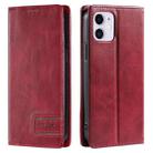 For iPhone 12 mini TTUDRCH RFID Retro Texture Magnetic Leather Phone Case(Red) - 1