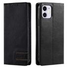 For iPhone 12 mini TTUDRCH RFID Retro Texture Magnetic Leather Phone Case(Black) - 1