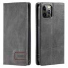 For iPhone 11 Pro TTUDRCH RFID Retro Texture Magnetic Leather Phone Case(Grey) - 1